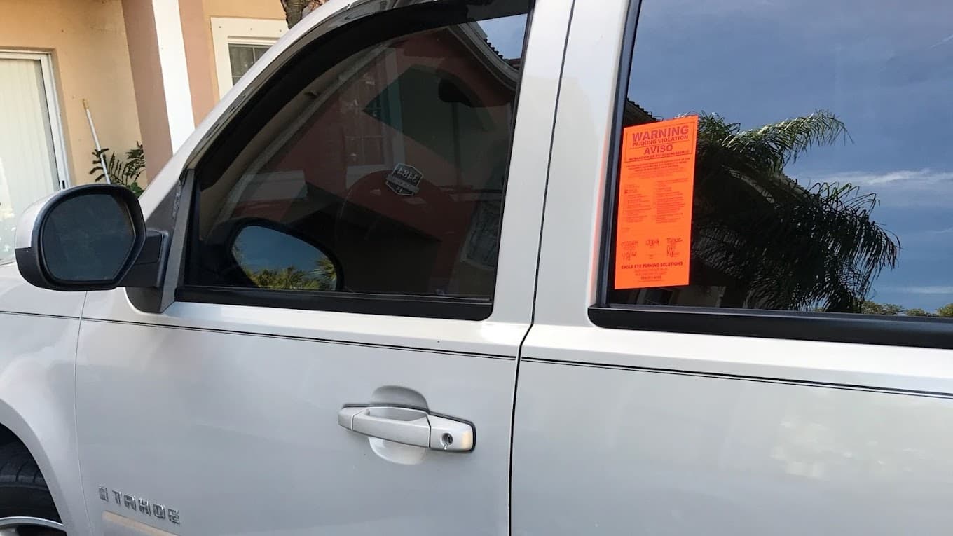 parking violation sticker